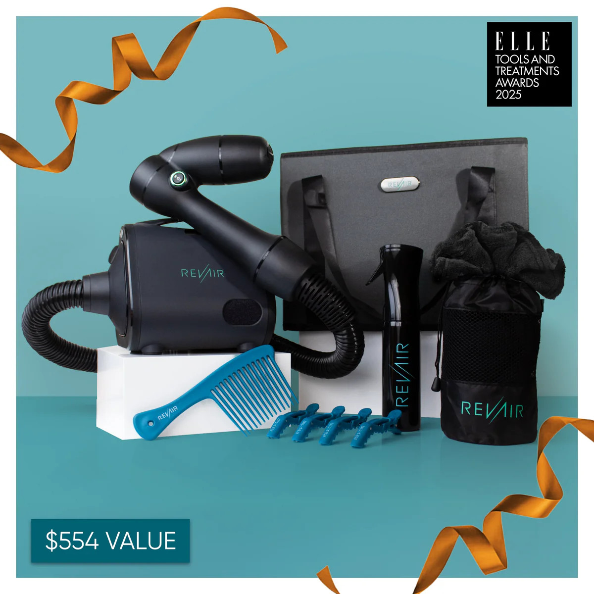 RevAir Total Package - Reverse-Air Hair Dryer w/friction-free technology + Carry Bag | RevAir