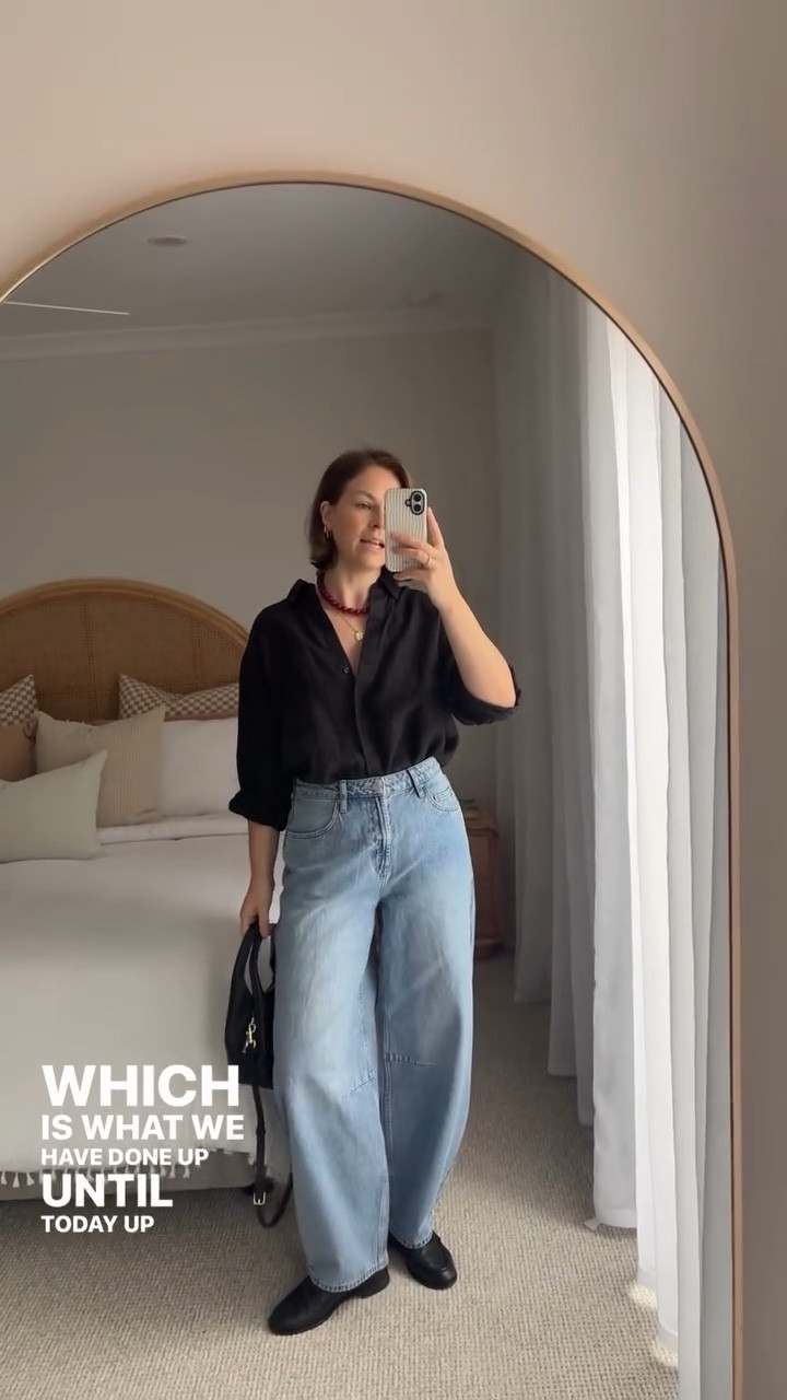 Shirt is old but I have linked essentially the exact same

Size up in the jeans

#LTKaustralia #LTKspring