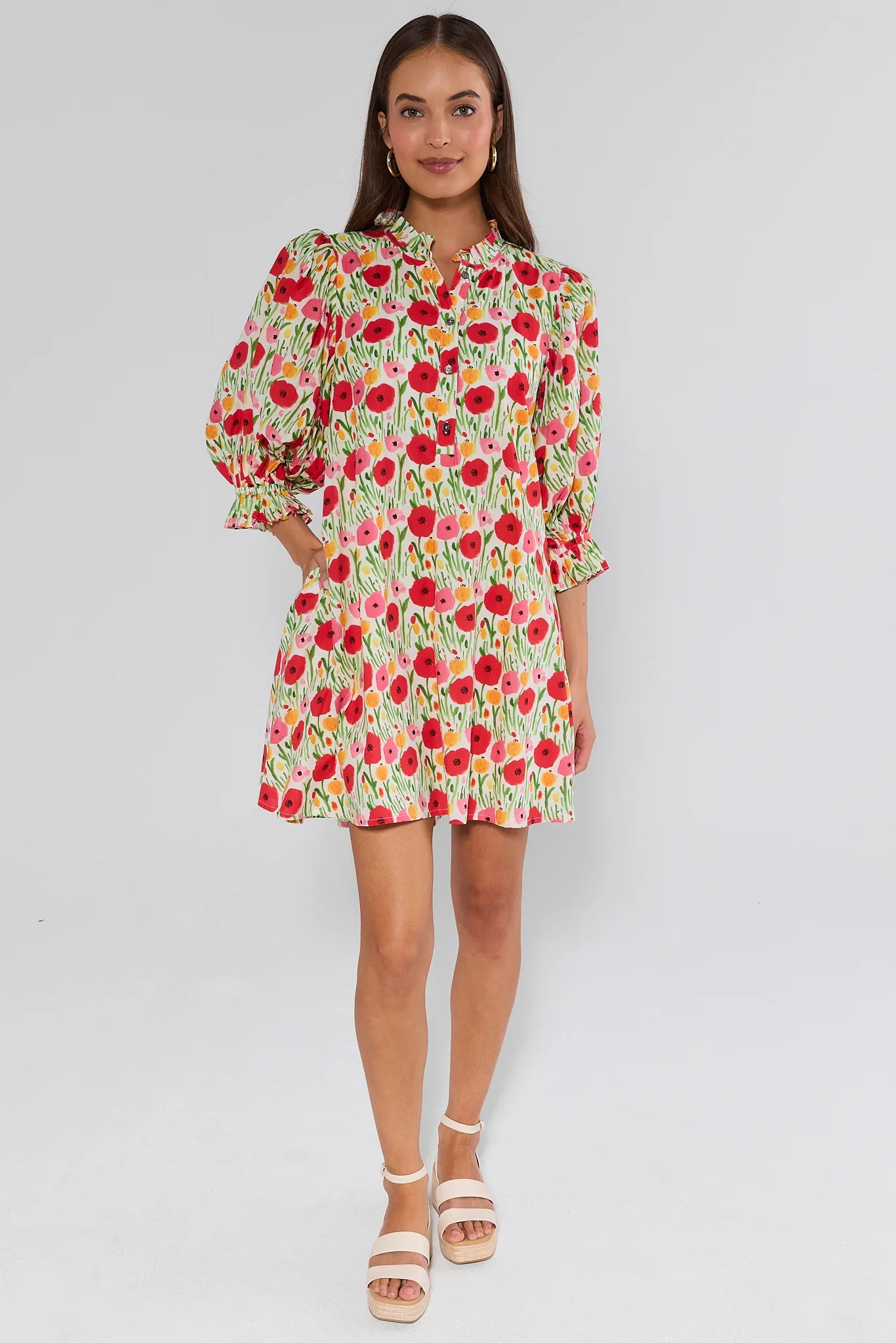 Melody Multi Floral Print Short Dress | Avara