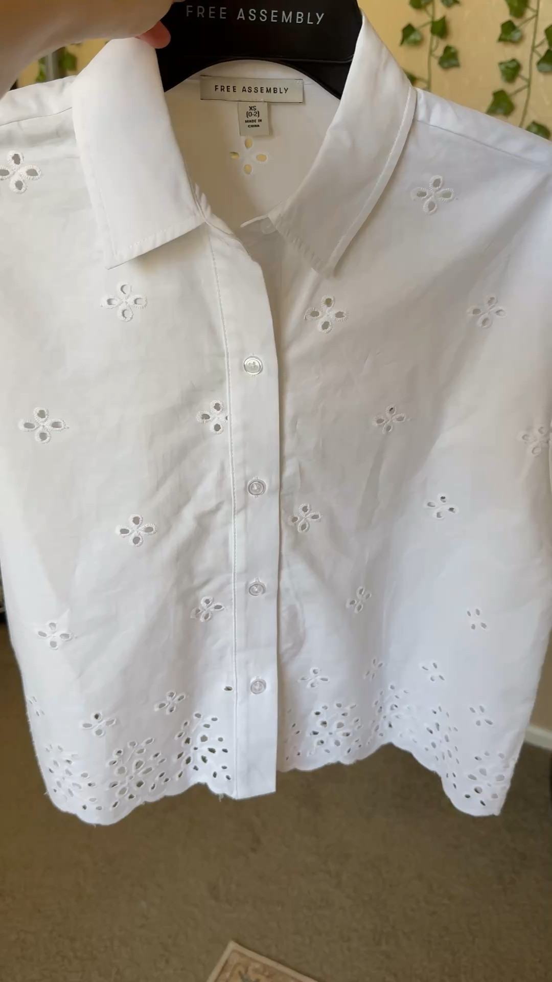 This adorable Cropped Cotton Eyelet Shirt from Walmart by Free Assembly is on sale for just $15, and it has received many positive reviews. It’s a great choice for pairing with jeans or shorts.

#LTKSeasonal #LTKSaleAlert #LTKWorkwear