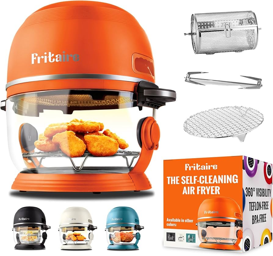Glass AirFryer 5 Quart w/ 360 Visibility, Self-Cleaning, 400F Vortex Air Fr... | Amazon (US)