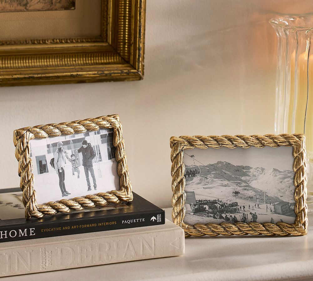 Antique Brass Rope Frame | Pottery Barn (US)