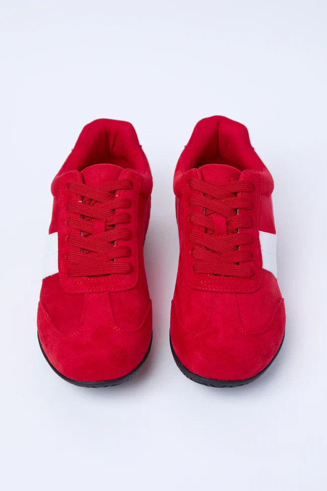 Osaka Cherry Red Sneakers FINAL SALE | Pink Lily