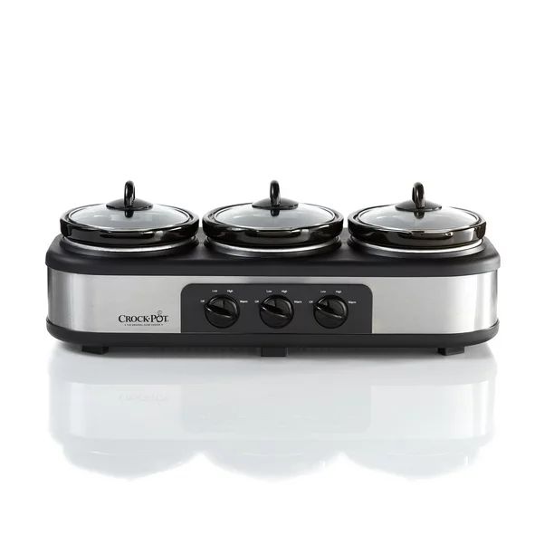 Crock-Pot Trio Cook and Serve Slow Cooker and Food Warmer, Stainless Steel | Walmart (US)