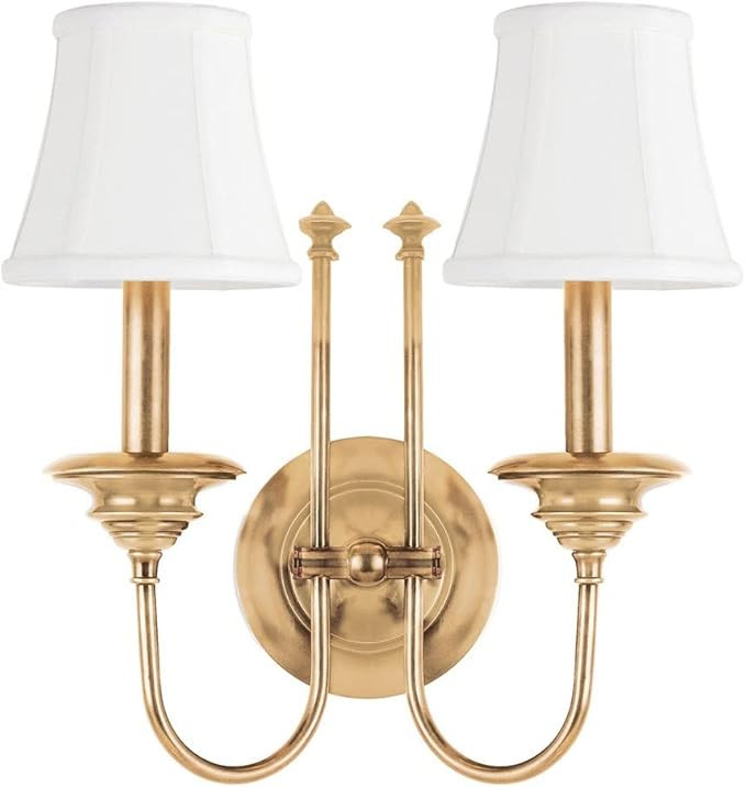 Hudson Valley Lighting Yorktown Collection - Two Light Wall Sconce-Aged Brass Finish | Amazon (US)