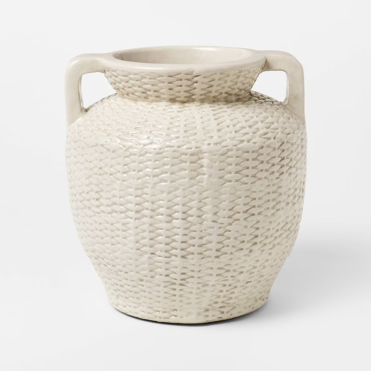 Woven Texture Ceramic Vase Cream - Threshold™ designed with Studio McGee | Target