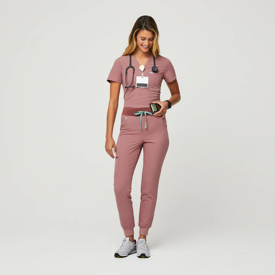 Women’s High Waisted Zamora™ Jogger Scrub Pants 2.0 - Mineral Mauve · FIGS | FIGS
