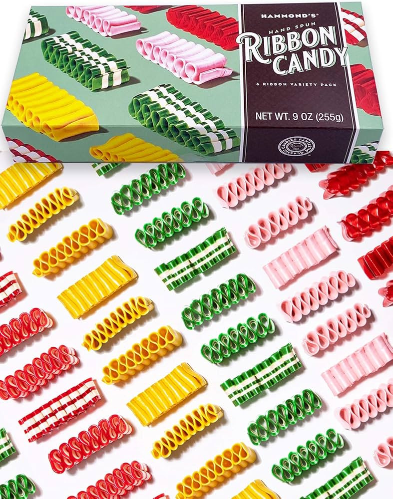 Hammond’s Candies – Hand Spun Ribbon Candy - 5 Flavor Variety Pack, Gift Ready Box, Handcraft... | Amazon (US)
