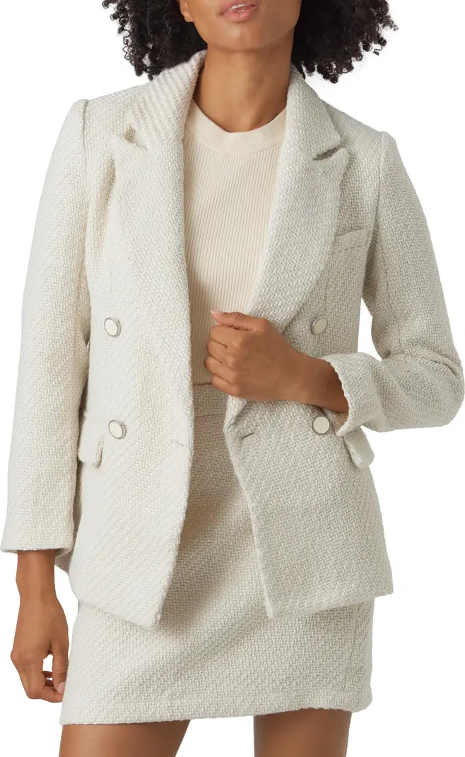 Liv Texture Double Breasted Blazer | Nordstrom