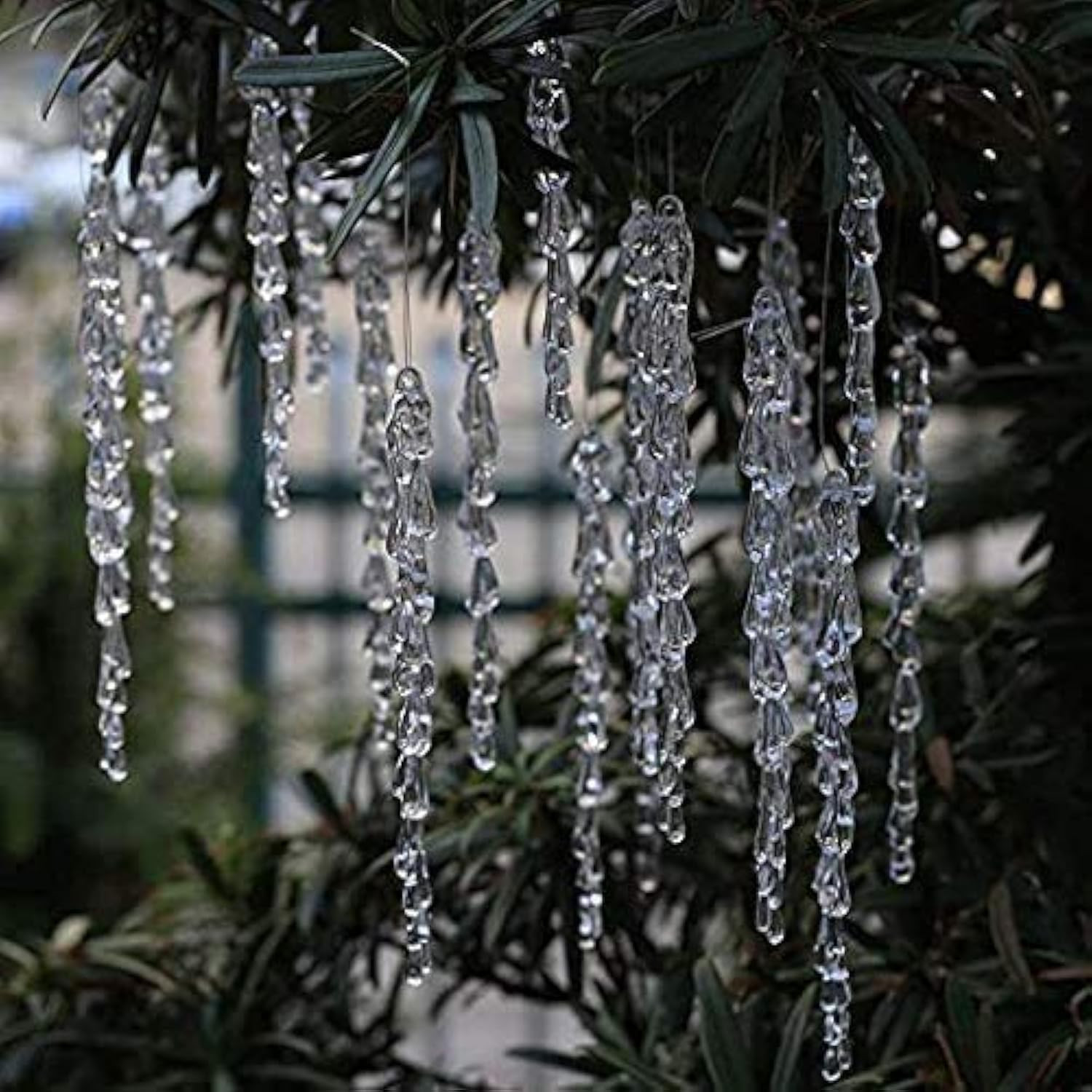 25 pcs icicles Ornament Set - ToBeIT Christmas Decoration Acrylic Clear icicles Set (25pcs Icicle... | Amazon (US)
