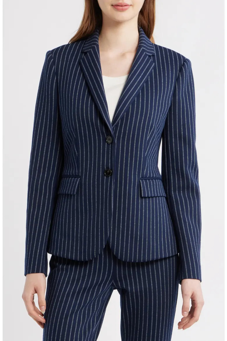 Carissa Pinstripe Knit Blazer (Women) | Nordstrom | Nordstrom