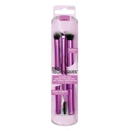 Real Techniques Eye Shade & Blend Makeup Brush Trio For Layering Powder Shadows Evenly Shaping & Gro | Walmart (US)