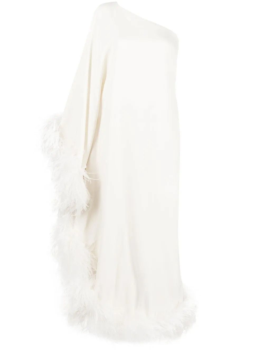 Taller Marmo Ubud feather-trim Gown - Farfetch | Farfetch Global