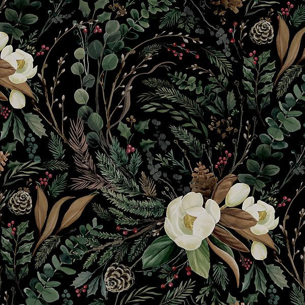 Punch Studio Elegant Botanicals Wrapping Paper | The Container Store