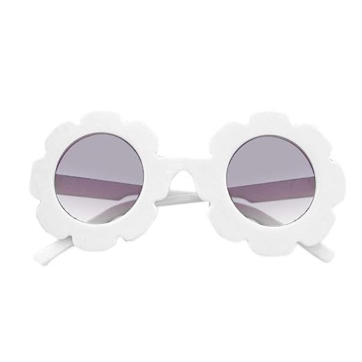 Toddler Kids Girl Boy Vintage Flower Round Anti-UV Sunglasses, Colorful Cute Eyewear Suit for Par... | Amazon (US)
