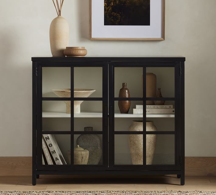 Maverick Glass Storage Cabinet | Pottery Barn | Pottery Barn (US)