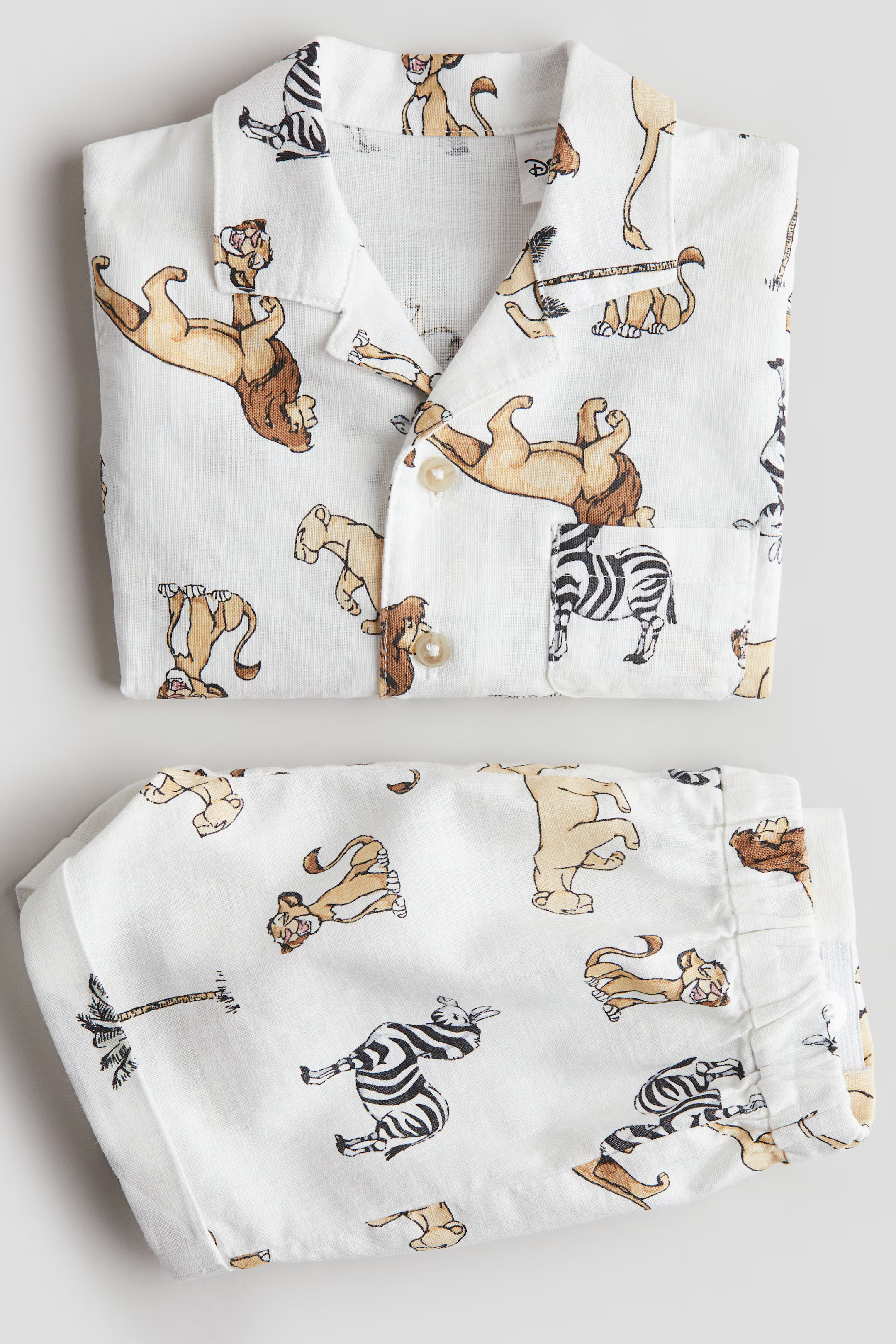 2-Piece Printed Cotton Set - White/The Lion King - Kids | H&M US | H&M (US + CA)