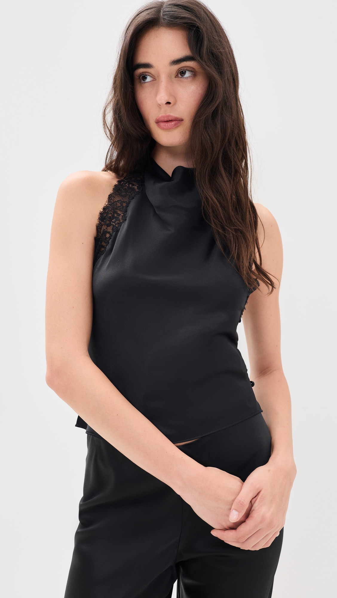 CAMI NYC Lucille Silk Top Black S | Shopbop