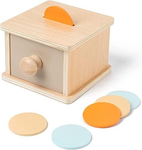 YAANI Montessori Coin Box, Imbucare Box, Object Permanence Box, Montessori Toys for 1 Year olds, Bab | Amazon (US)