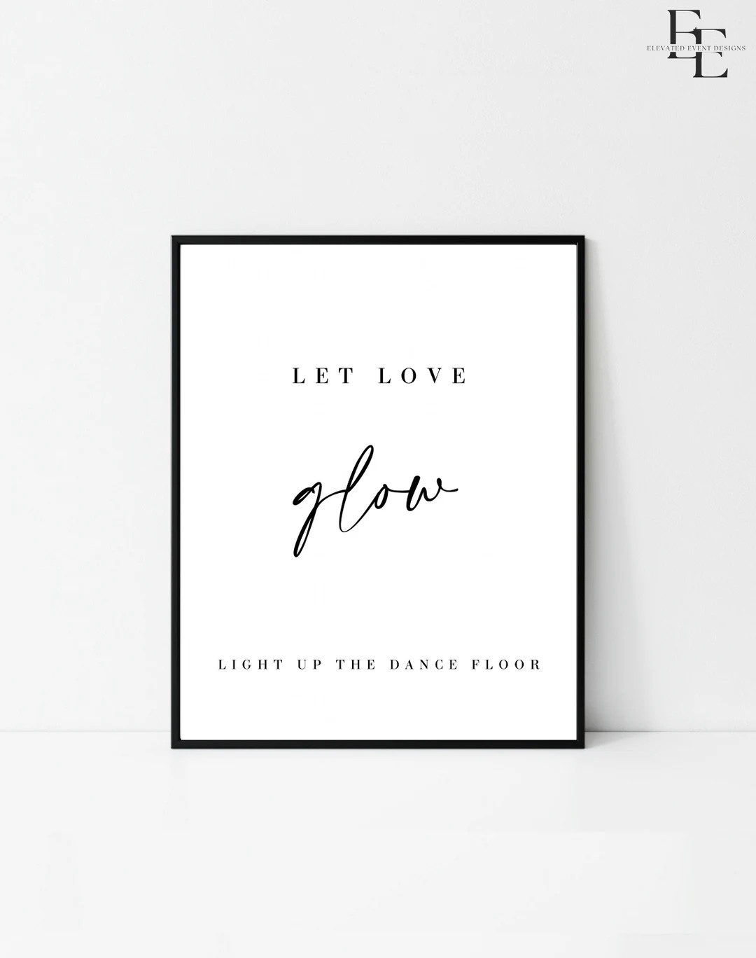 Glow Sticks Wedding Sign • Modern Glow Stick Sign • Let Love Glow Sign • Minimalist Wedding... | Etsy (US)