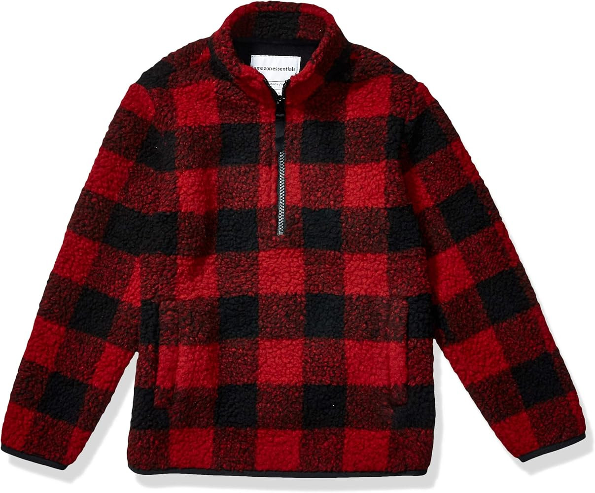Amazon Essentials Boys and Toddlers' Polar Fleece Lined Sherpa Quarter-Zip Jacket | Amazon (US)