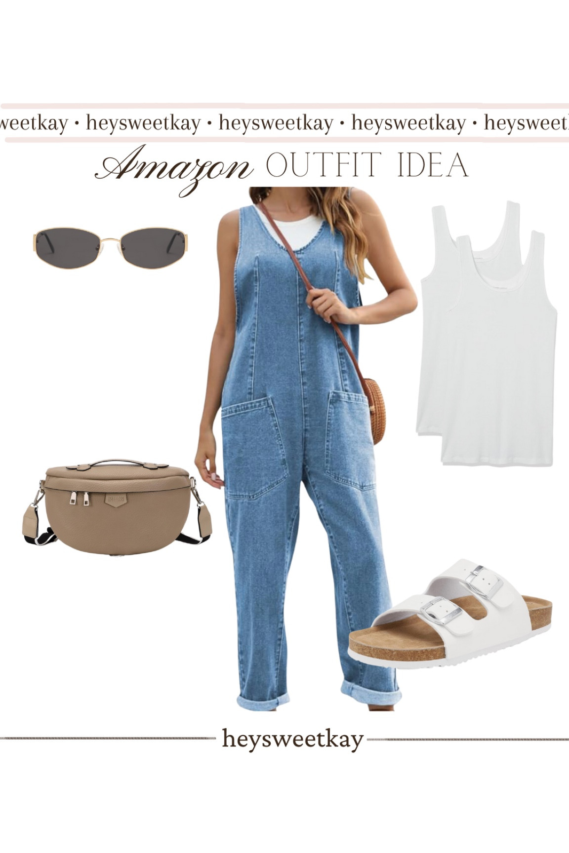 Amazon jumpsuit Free People high roller inspired 
Amazon footbed sandals 