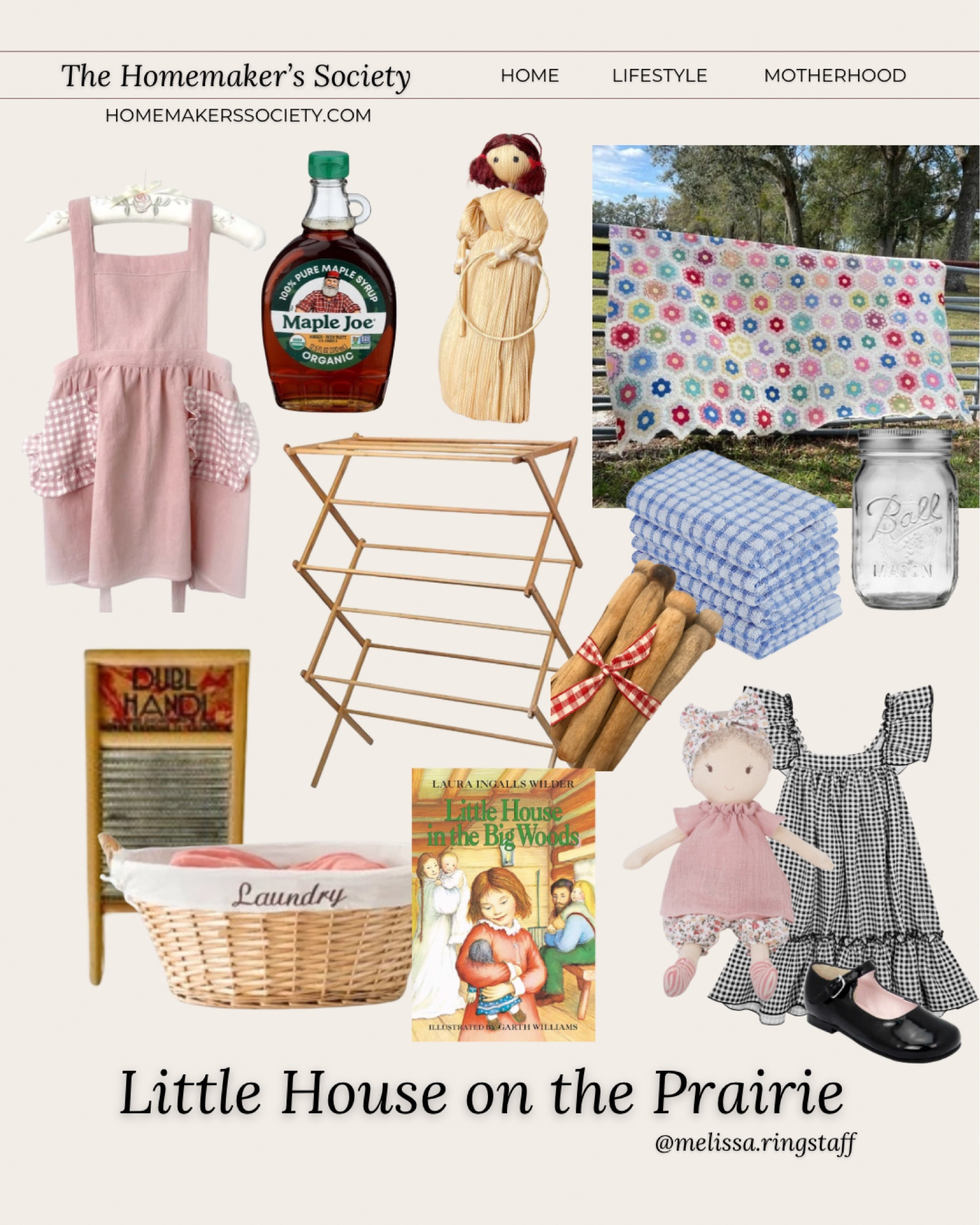 A collection of items inspired by the book: Little House in the Big Woods. Perfect for homemakers, homesteaders, and homeschoolers. Lots of sweet things for your little girl  

#LTKHome #LTKSeasonal #LTKKids