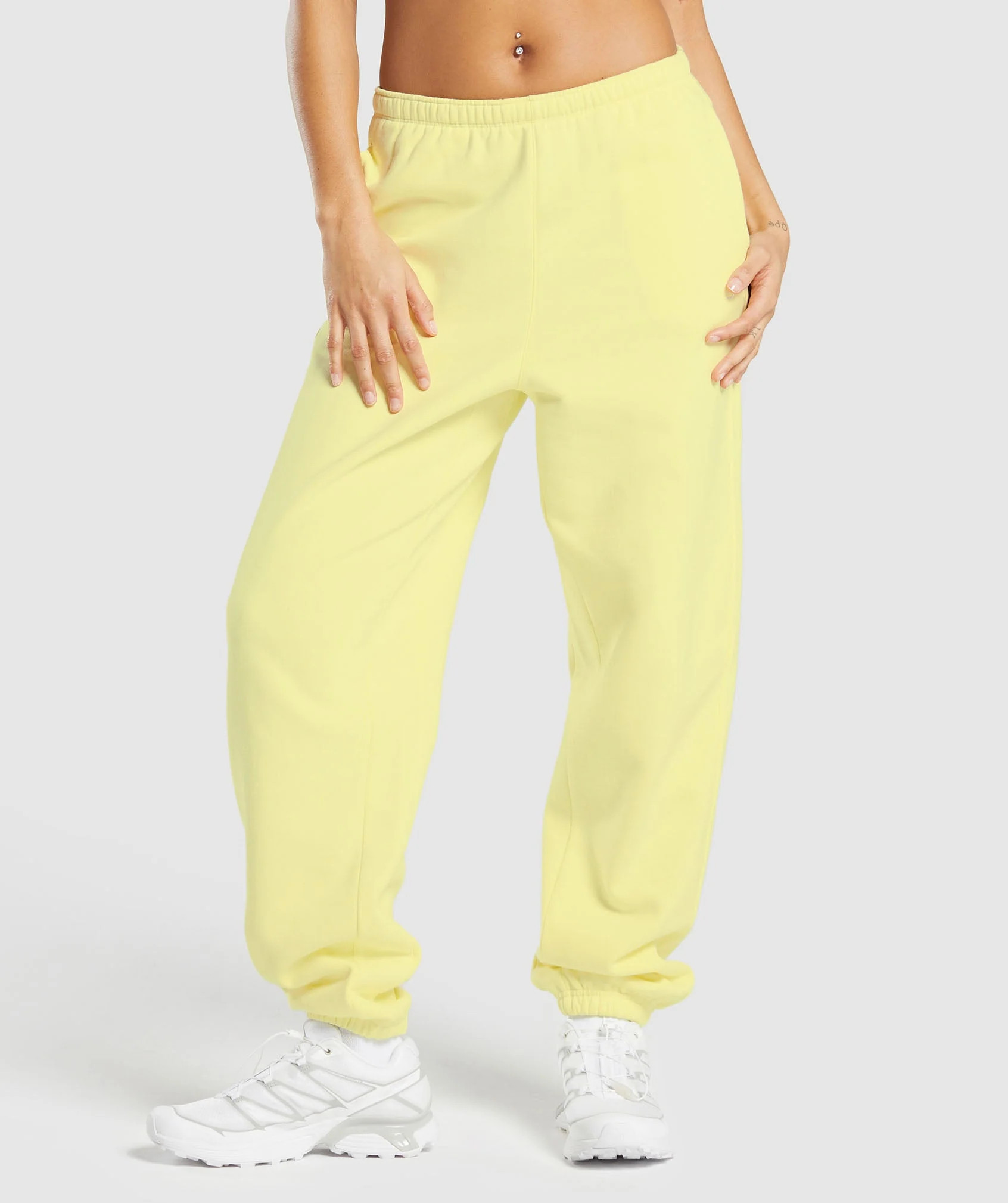 Gymshark Cosy Fleece Joggers - Refresh Yellow | Gymshark CA