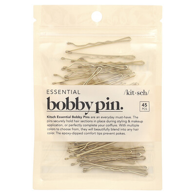 Kitsch, Essential Bobby Pins, Blonde, 45 Pieces | iHerb