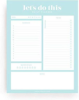 Click for more info about Bliss Collections Daily Planner Tear Off Pad, 50 Undated Sheets, Desk Notepad, Let’s Do This 