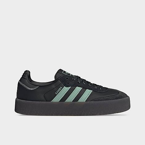 adidas Women's Originals Sambae Casual Shoes in Core Black/Hazy Green/Carbon Size: 5.5 | Finish Line (US)