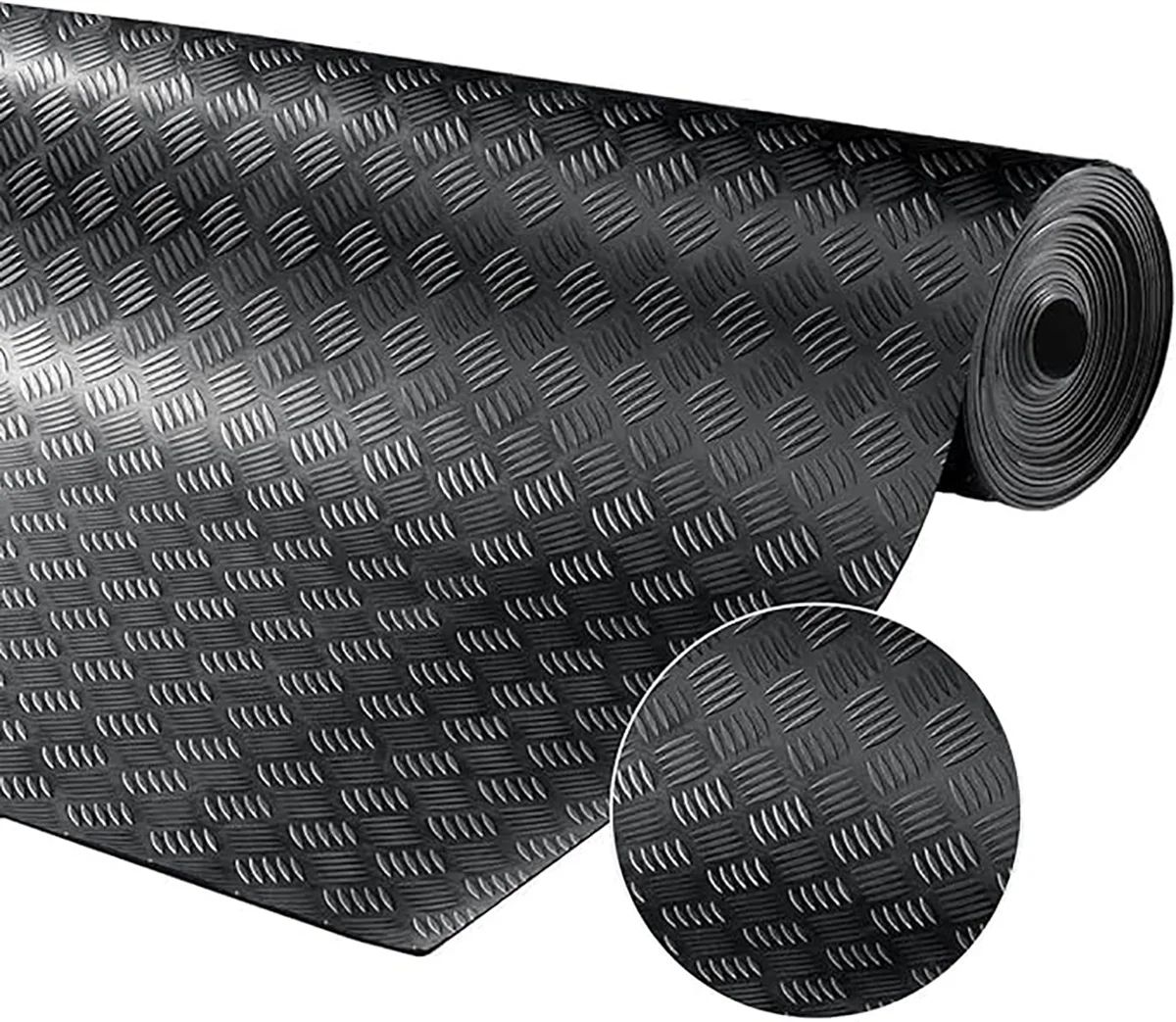 tonchean 16.5ft x 3.3ft Heavy Duty Garage Floor Mat Rolls, 5 Bar Rubber Matting Anti-Slip Garage ... | Walmart (US)
