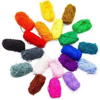 Bright Creations 20 Pack Colorful Acrylic Skein Kit, Medium #4 Yarn for Knitting and Crafts (21 Y... | Target