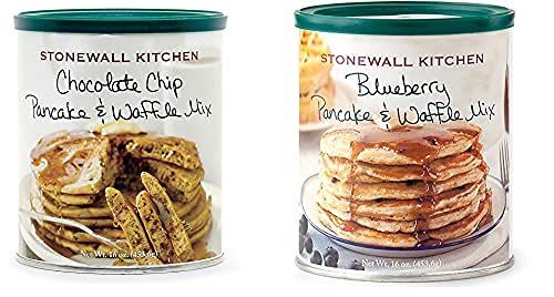 Stonewall Kitchen Chocolate Chip Pancake Mix and Blueberry Pancake Mix Set - Includes 16 oz Choco... | Amazon (US)