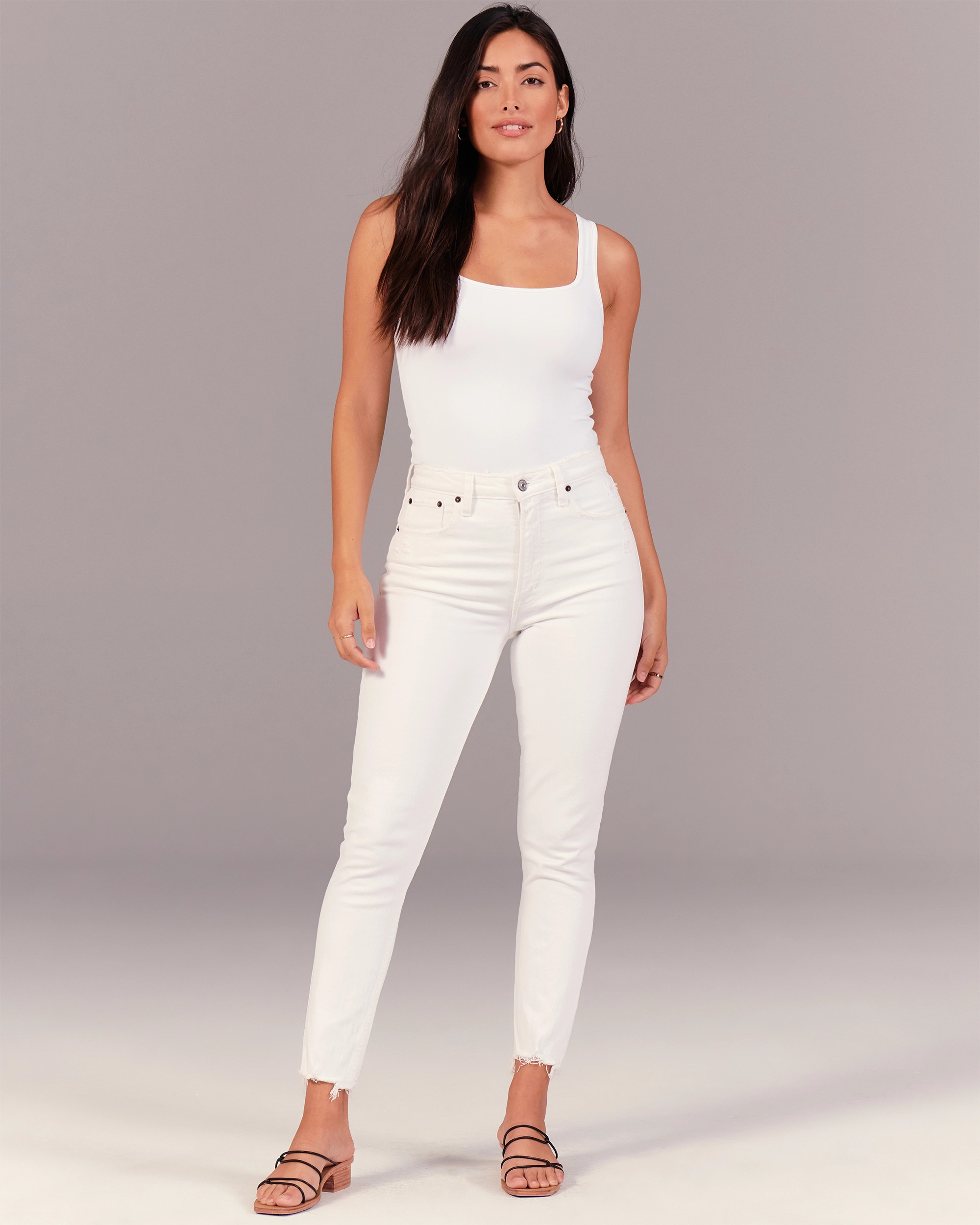Curve Love High Rise Skinny Jeans | Abercrombie & Fitch (US)
