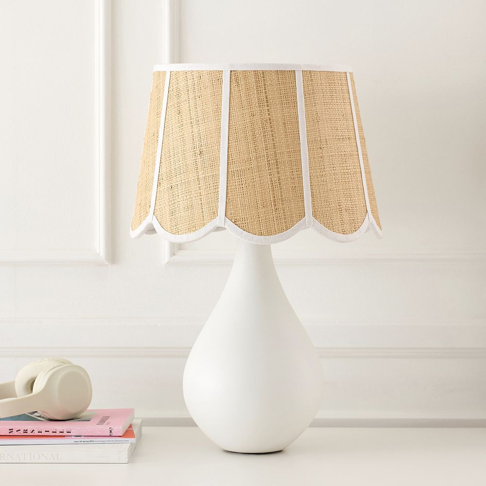 Frankie Woven Grass Cloth Table Lamp (19.75") | Pottery Barn Teen