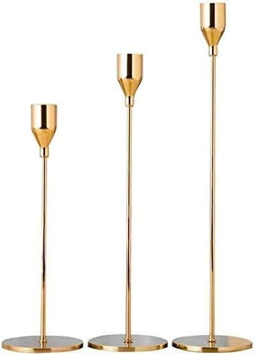 MICOKAY Set of 3 Candle Holders for Taper Candles, Modern Decorative Candlestick Holder for Weddi... | Amazon (CA)