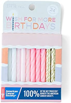 Wish for More Birthdays - 24-Pack of Birthday Candles - Tall, Spiral Cake Decorations to Benefit ... | Amazon (US)
