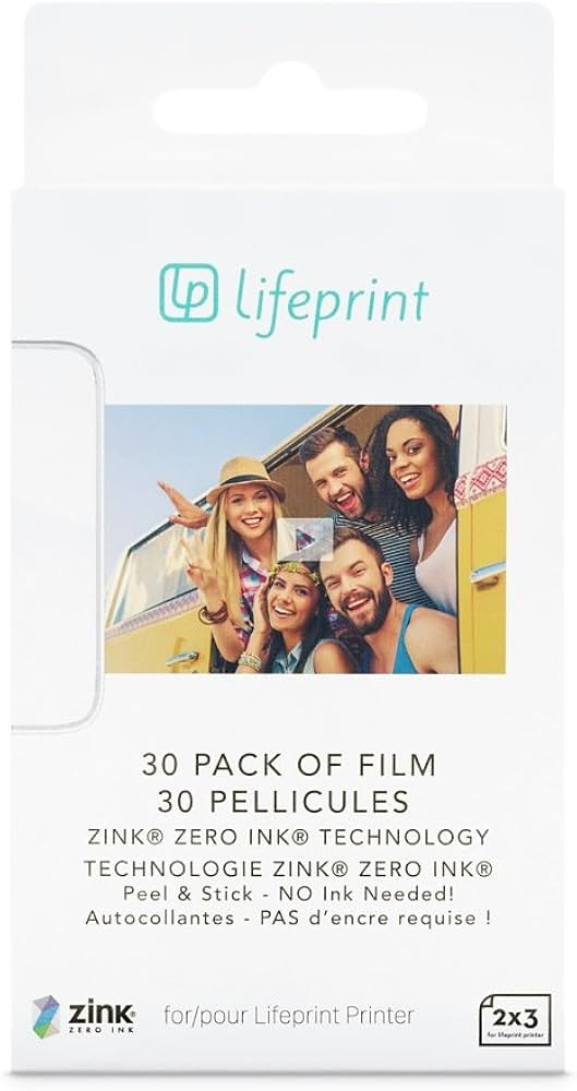 Lifeprint 30 pack of film for Lifeprint Augmented Reality Photo AND Video Printer. 2x3 Zero Ink s... | Amazon (US)