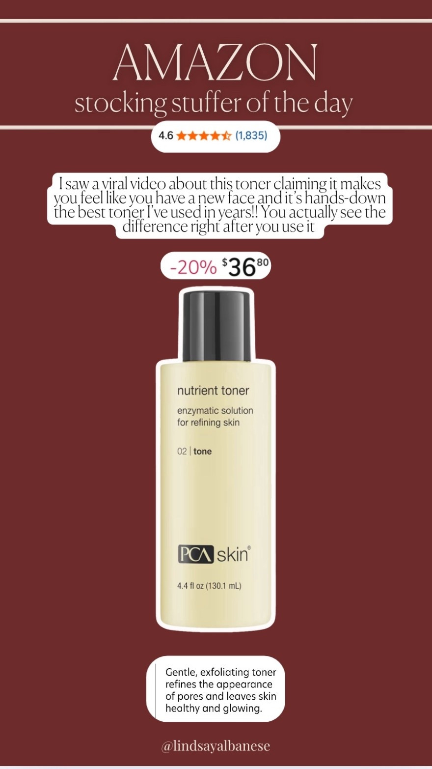 Promise you’ll thank me later! This is hands down the best toner I have ever used. 



#LTKSaleAlert #LTKGiftGuide #LTKFindsUnder100