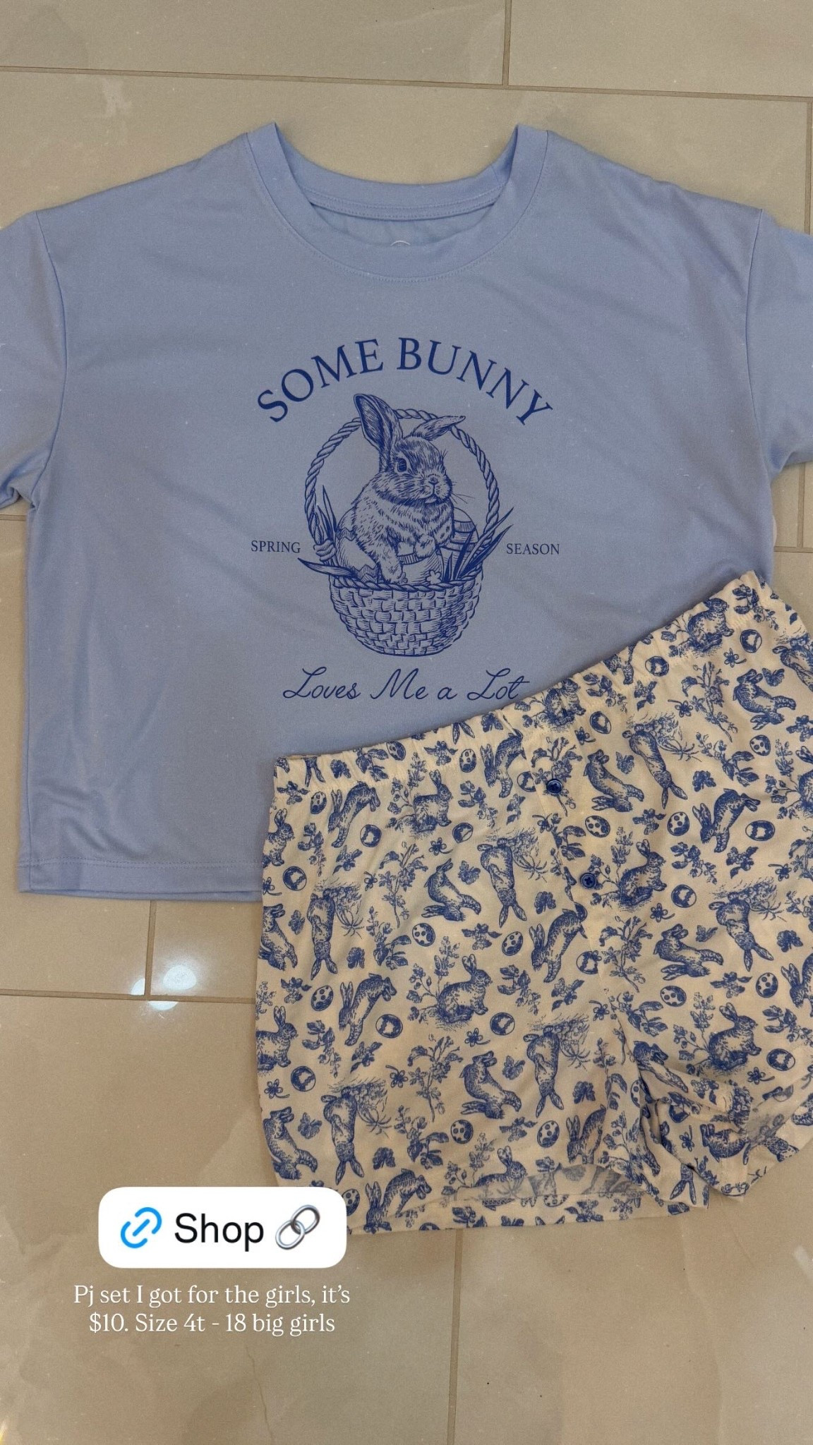 Pj set I got for the girls, it’s $10. Size 4t - 18 big girls