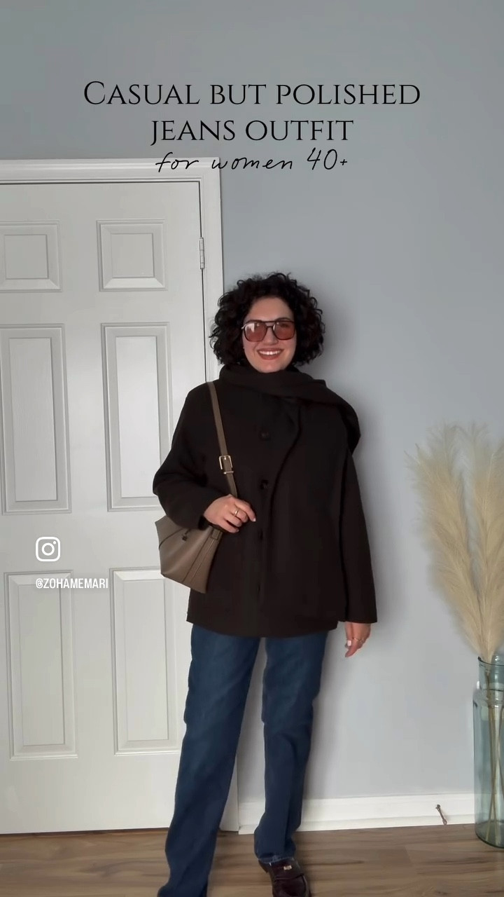 Winter outfit, scarf coat, jeans outfit 

#LTKootd #LTKOver40