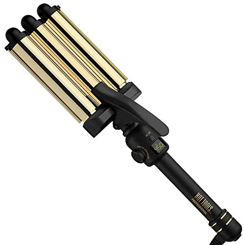 Hot Tools Pro Artist 24K Gold Digital 3 Barrel Hair Waver | Long Lasting Defined Waves (Jumbo Size) | Amazon (US)