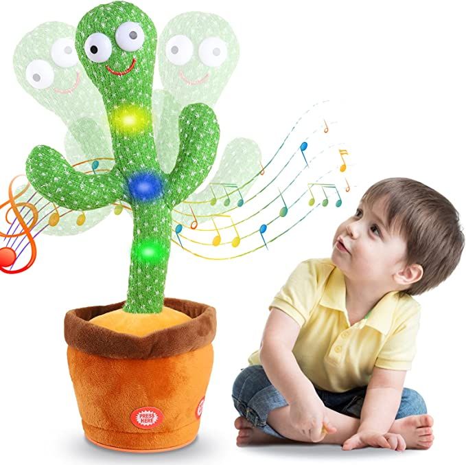 Kids Dancing Talking Cactus Toys for Baby Boys and Girls, Singing Mimicking Recording Repeating W... | Amazon (US)