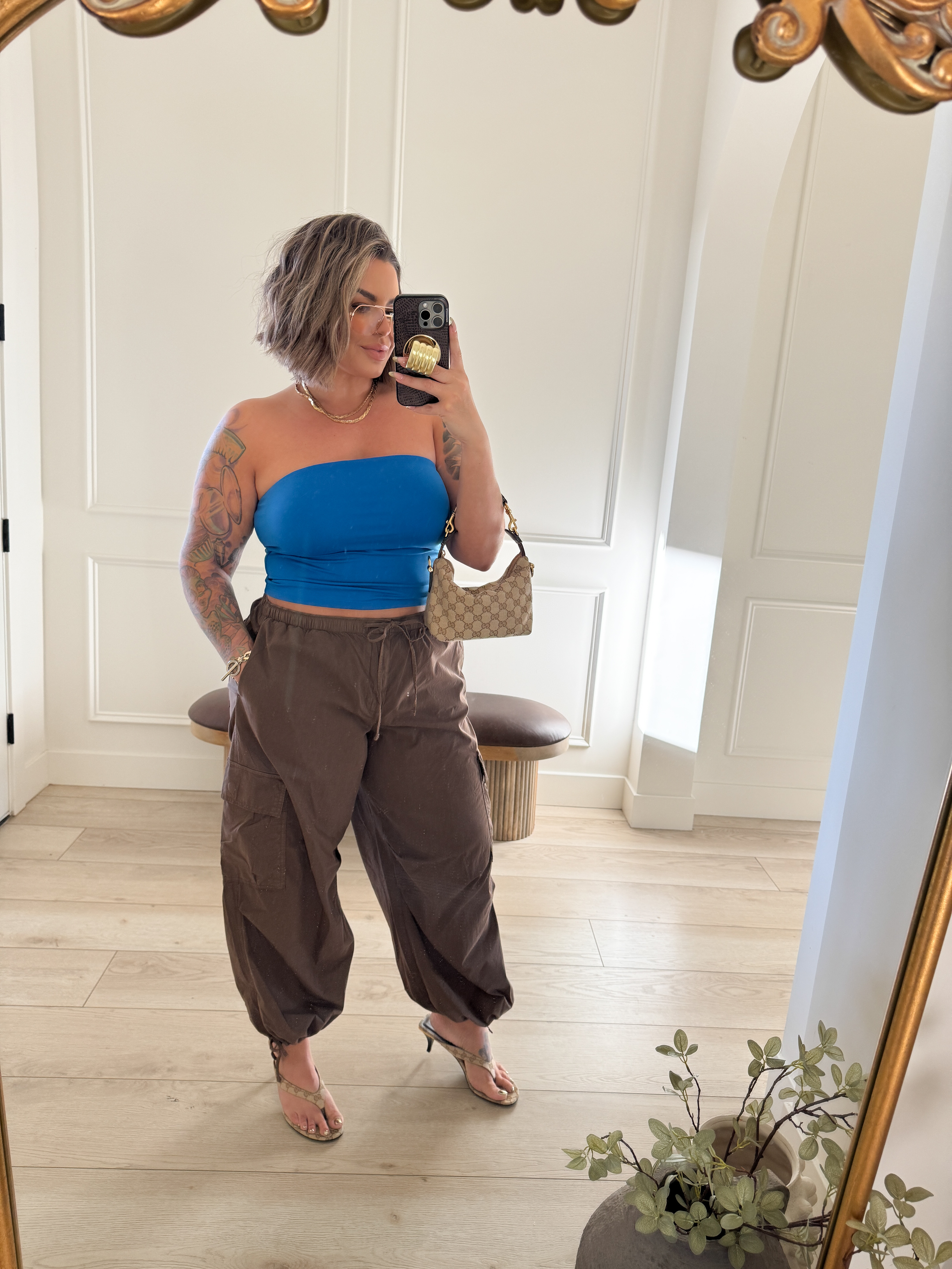 Casual date night outfit idea.

These pants are a MUST i promise you will love them. You can tie the ankle so its a jogger style or leave them open as a wide leg. I have them in 3 colors now and wear a size L. Top size L and wearing it with my cakes nipple covers but I will also link my fav strapless bra too. Swap out the heel for a flat or a sneaker to make it even more casual. 

 #LTKootd #LTKSaleAlert #LTKMidsize