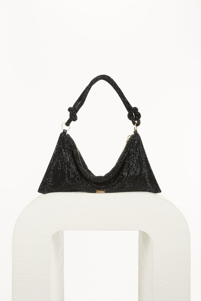 HERA MINI RHINESTONE SHOULDER BAG - BLACK | Cult Gaia - US