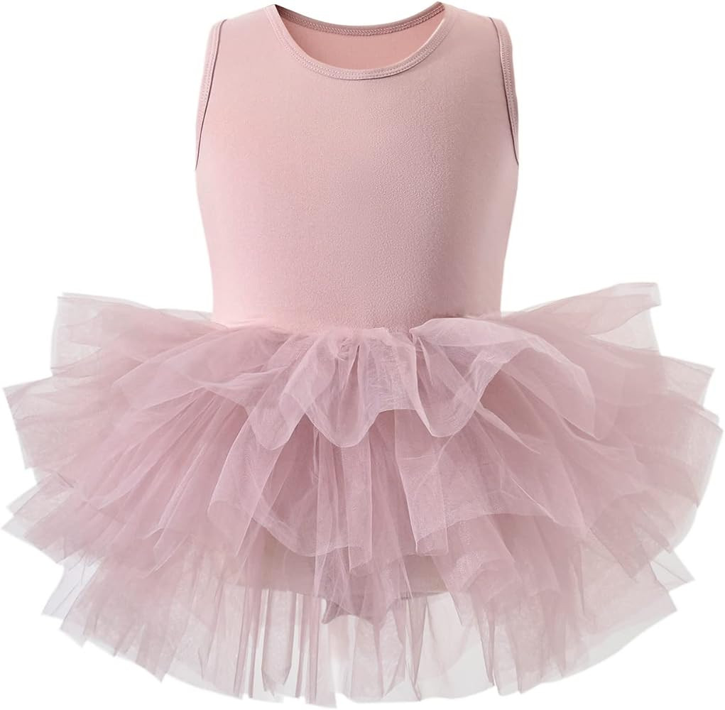 Girls' Camisole Dance Tutu Leotard with Fluffy 4-Layers Ballet Dress for Ballerina (18 Months - 7 Ye | Amazon (US)