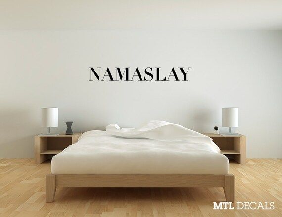 NAMASLAY Wall Decal / Namaste Wall Sticker / Bedroom Decor / Gift Ideas / Home | Etsy (US)