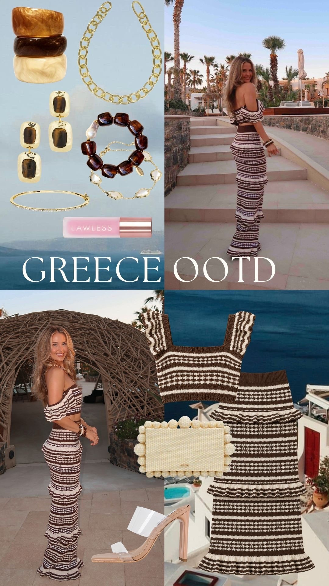 wearing size xs🤎🥥🌴🌊

Greece outfit, euro summer outfit, matching set outfit, knit skirt set, brown and cream set, off shoulder top outfit, vacation dinner outfit, resort wear set, elevated summer outfit, Mediterranean style, Europe outfits, dressy vacation look, summer night outfit, chic vacation outfit, coastal chic style, feminine matching set, travel outfit inspo, summer date night outfit, neutral outfit aesthetic, classy summer look, statement outfit, vacation style outfi

#LTKgrwm #LTKootd #LTKdayinmylife
