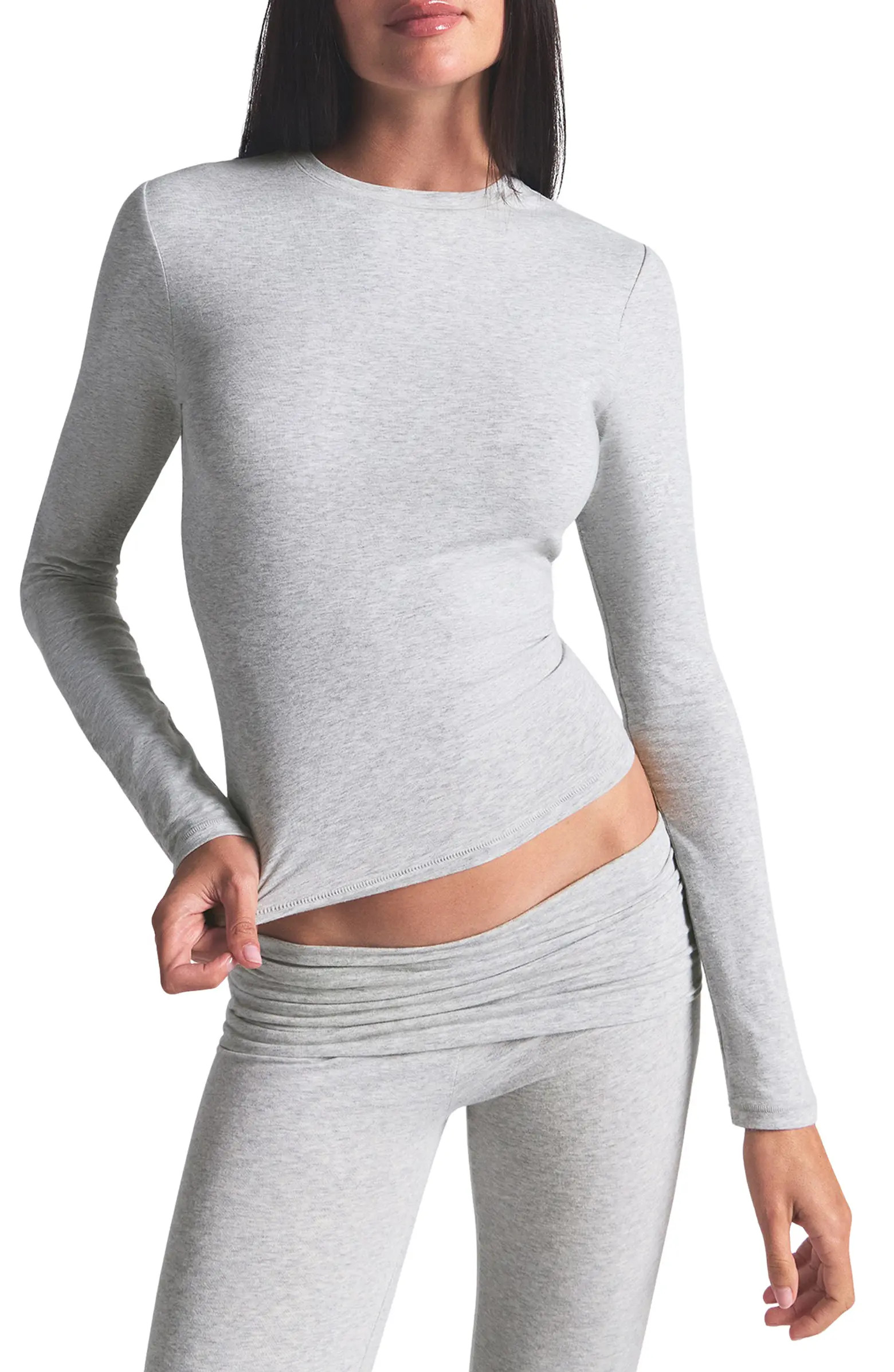 Stretch Cotton Jersey Long Sleeve T-Shirt | Nordstrom